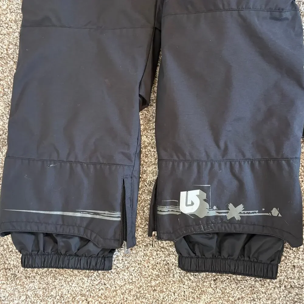 Burton Youth M Snowboard Pants Black Insulated Cargo Waterproof Ski Boys Girls